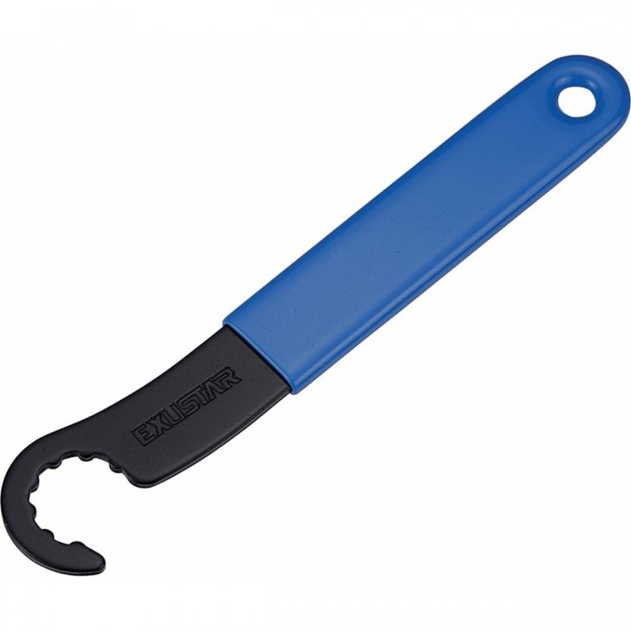 Llave de desmontaje de perno de pedales EXUSTAR Negro/Azul con mango antideslizante - 1