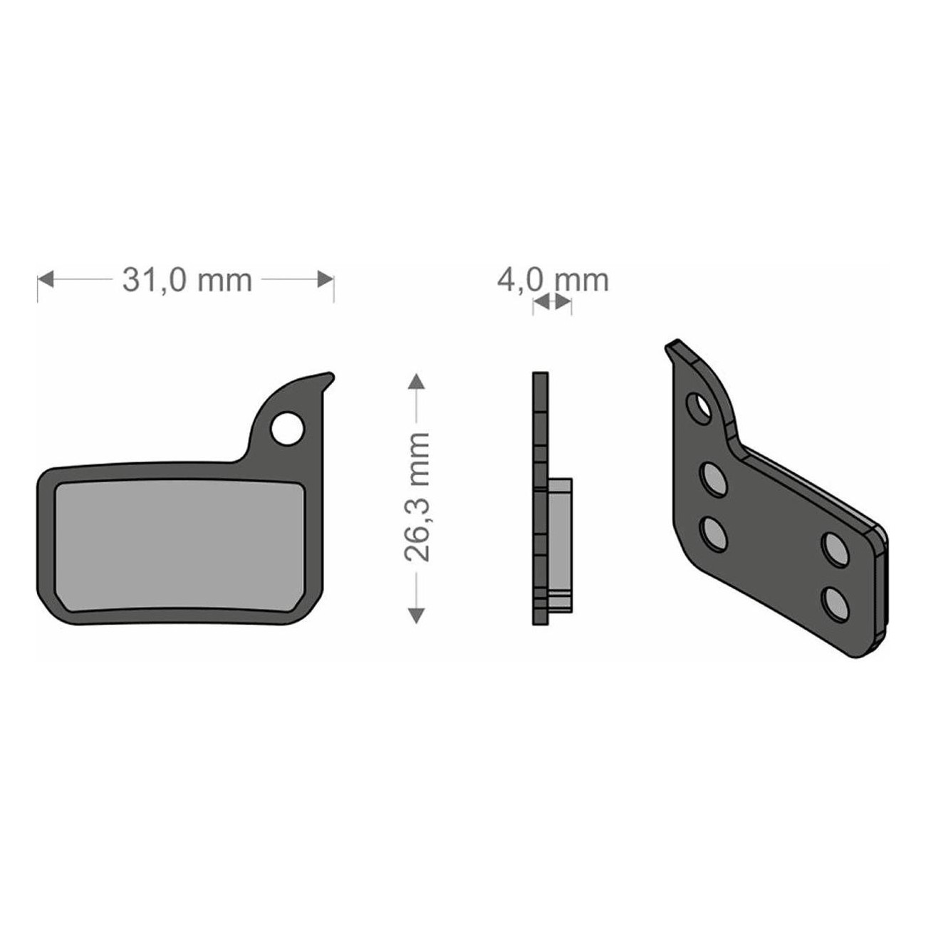 Plaquettes Sinterisées BRENTA pour Freins SRAM HRD, eTAP, Level Ultimate et TLM - 1