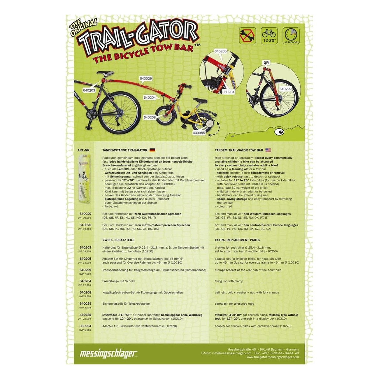 Bilingual Promotional Brochure Trailgator DE/EN for Targeted Sales - 1