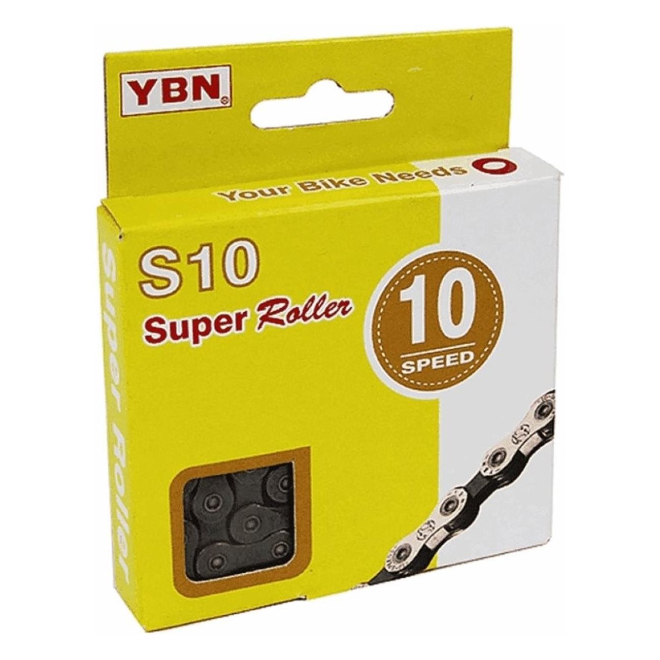 Yaban S10 10-Speed Chain 116 Links for MTB and Road - Compatible with Campagnolo, Shimano, SRAM - 1