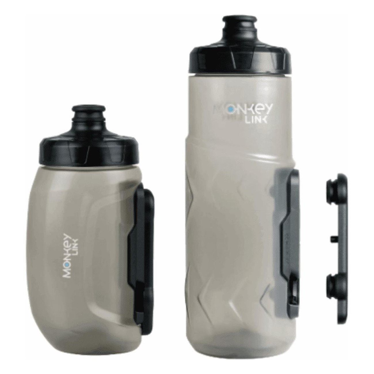 Transparent 600ml Water Bottle with Magnetic Holder for E-Bike, Grey - 1