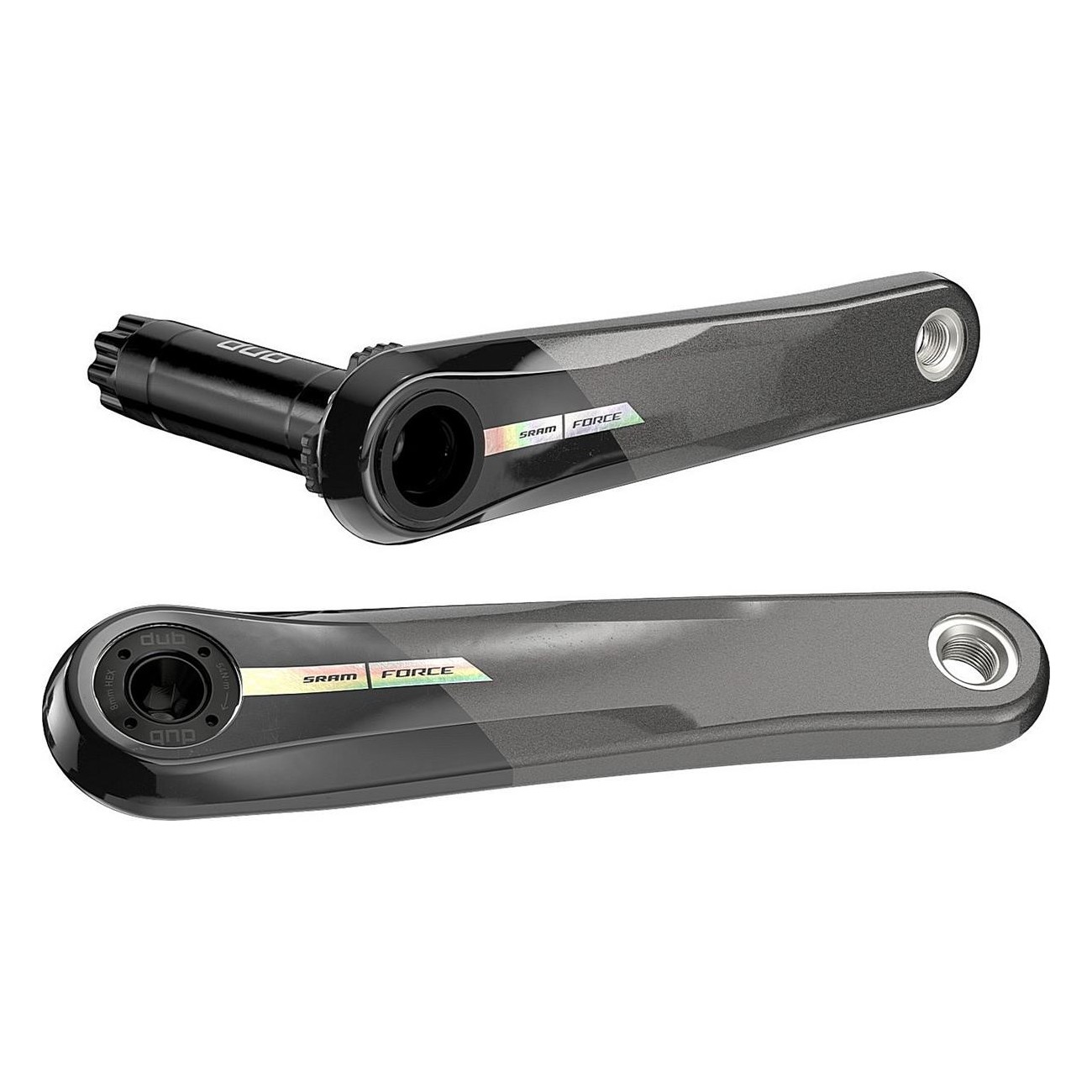 SRAM Force AXS Wide 170mm Iridescent Crankset with 8-Bolt Interface and DUB - 1