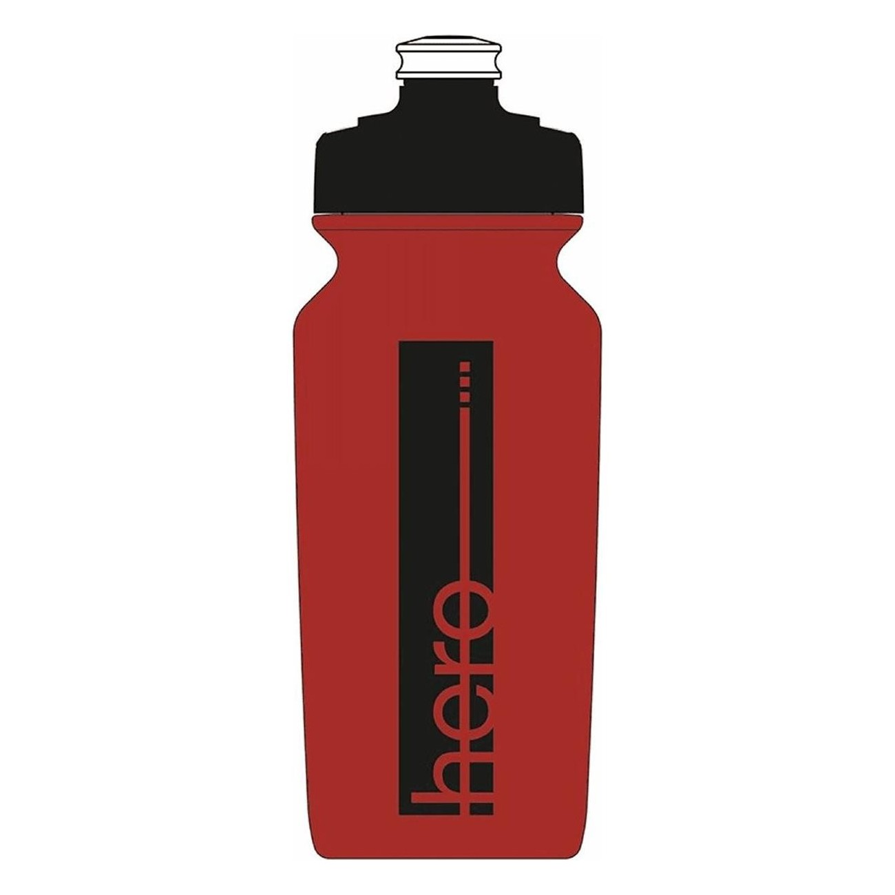 HERO Trinkflasche 500ml Rot mit ULTRA MVTEK Deckel - Elegantes Design - 1