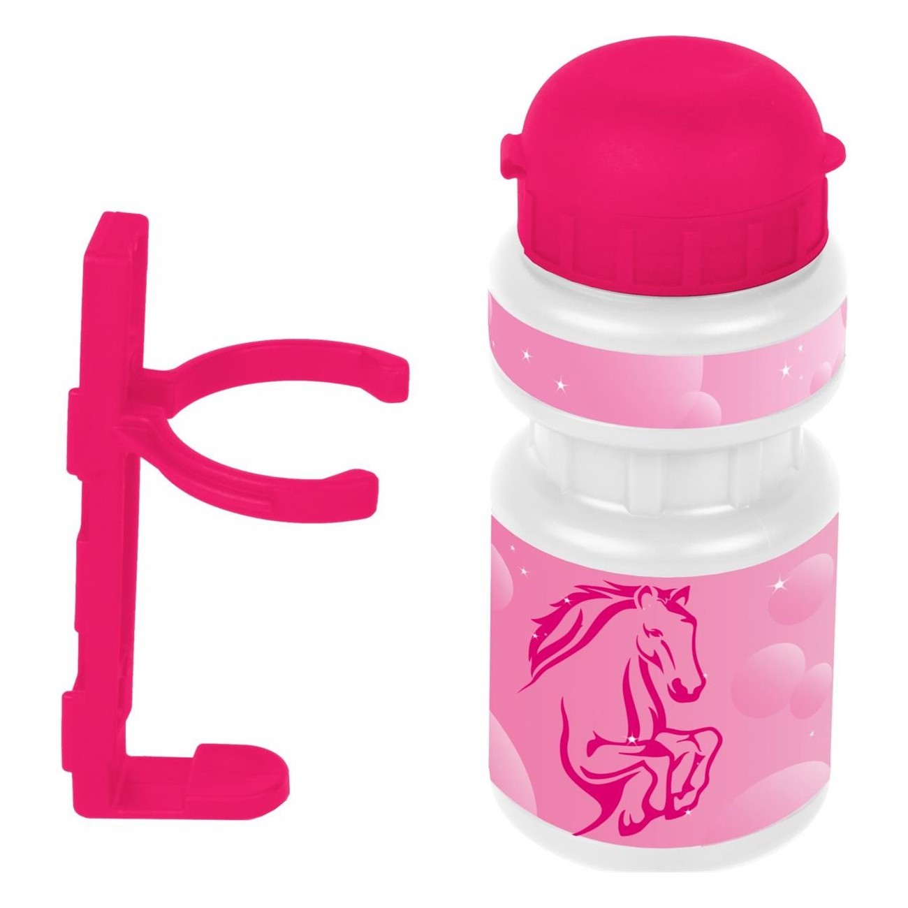 Biberon per Bambini PBO 300 Horse Rosa con Design Cavallo - 1 - Borracce - 0887539027698