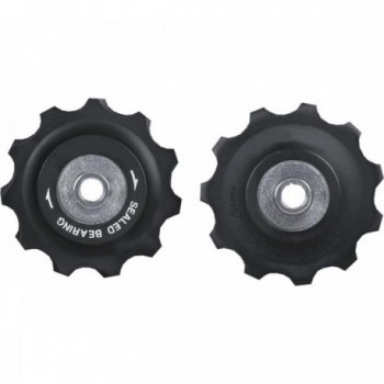 11-Tooth Rear Derailleur Pulley Black with Ball Bearings Compatible Shimano, Campagnolo, SRAM - 1