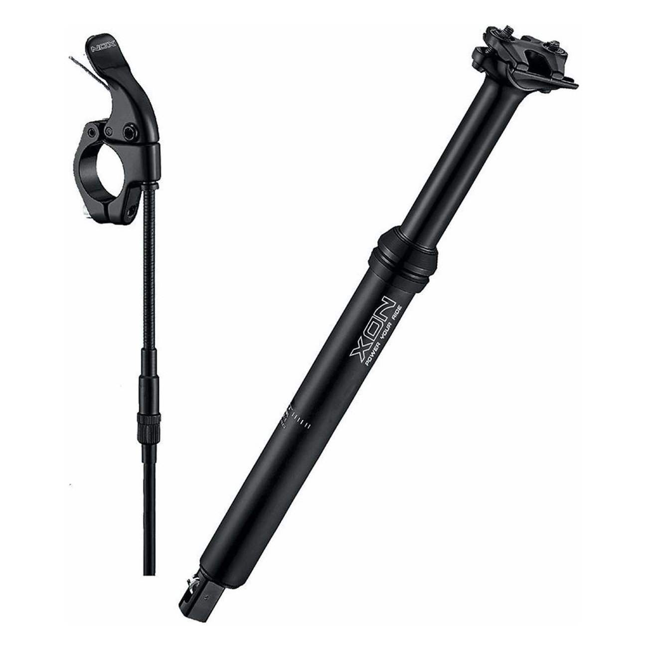 XON 30.9mm Aluminum Telescopic Seatpost with 100mm Travel and Internal Cable - 1