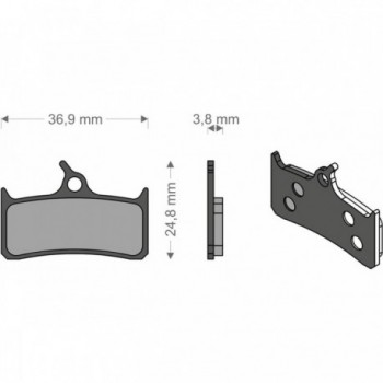 Organic Brake Pads for Shimano XT, Hope Mono, SRAM, Grimeca, Trickstuff - 1