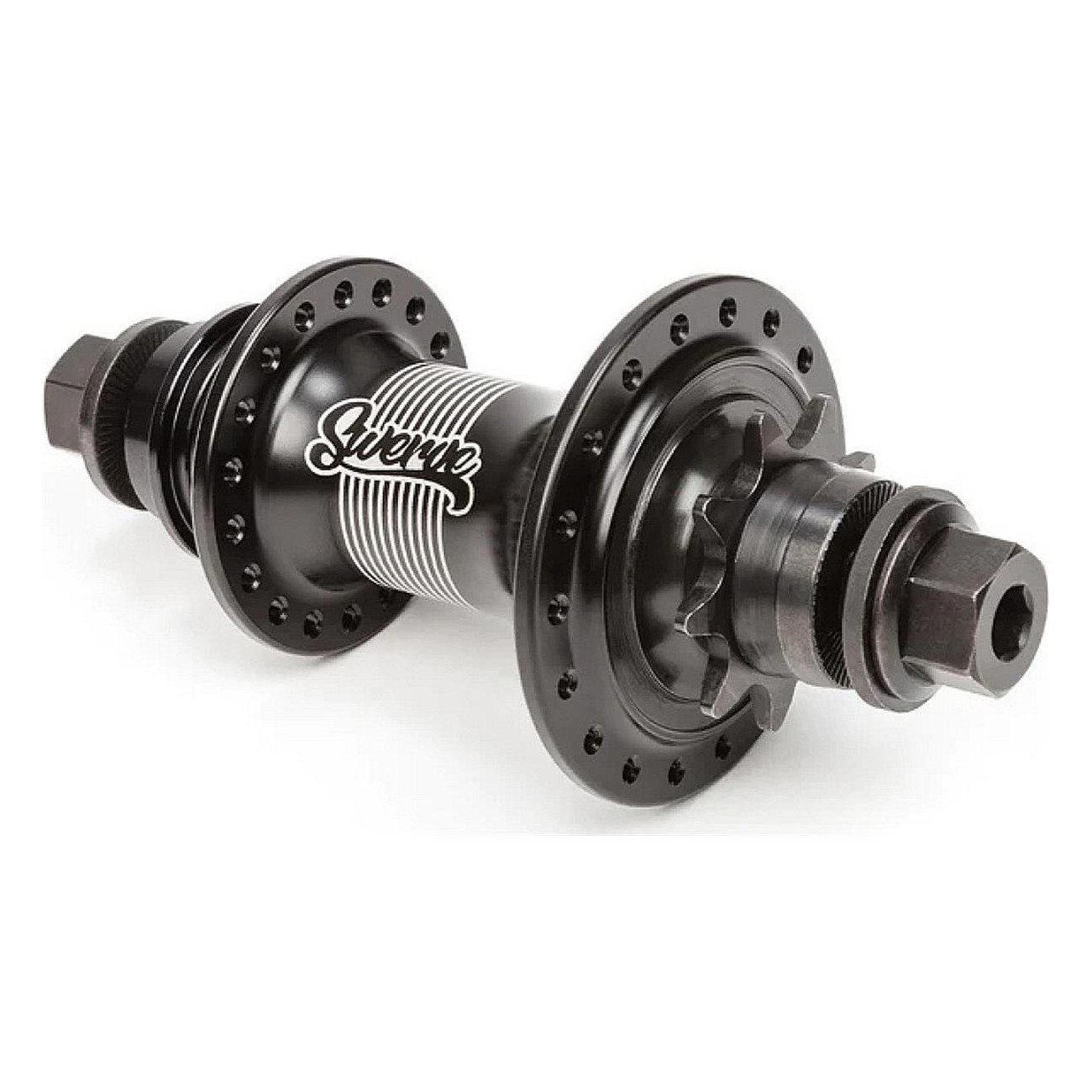 Swerve Cassette Hub Female RHD Black - Aluminum 6061 T6, 36H, Sealed Bearings - 1