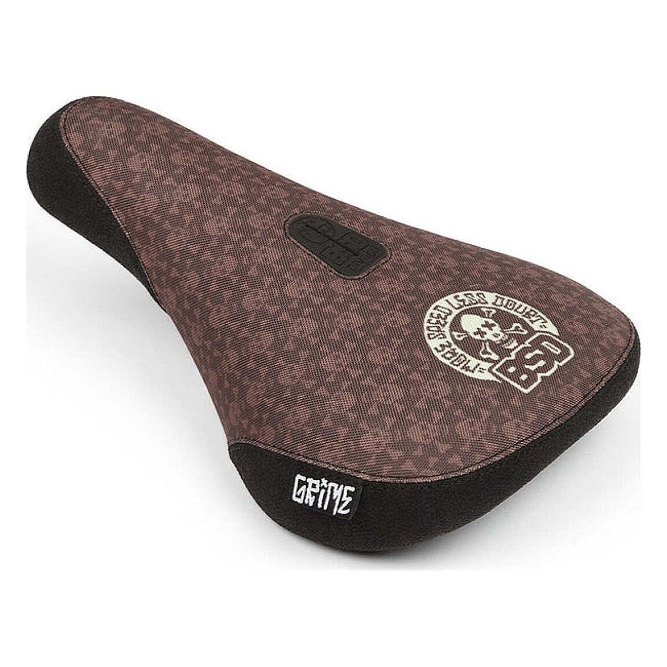 Selle Grime Fat Pivotal Marron avec Revêtement en Kevlar et Signature Denim Cox - 1