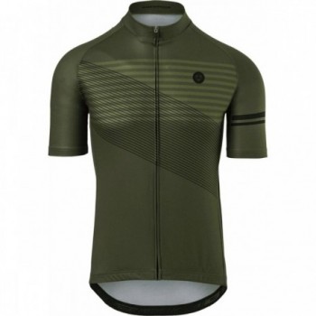 Camiseta Deportiva Hombre Verde Army Slim Fit, Manga Corta, 100% Poliéster - 1