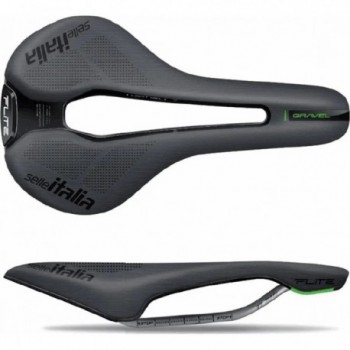 Sella Flite Boost Gravel Nero Superflow 135x250mm - Fibra Tek, Binari T I 316, 228gr - Selle Italia - 1 - Selle - 8030282520264