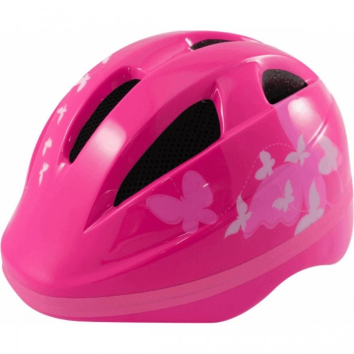 Casco Rosa per Bambina con Farfalle 52-56 cm - Certificato EN1078 - 1 - Caschi - 8059796067003