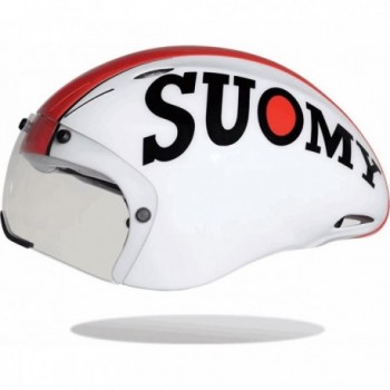 Casco SUOMY GT-RS Crono Blanco/Rojo - Talla Única 54/61cm, Ligero y Seguro - 1