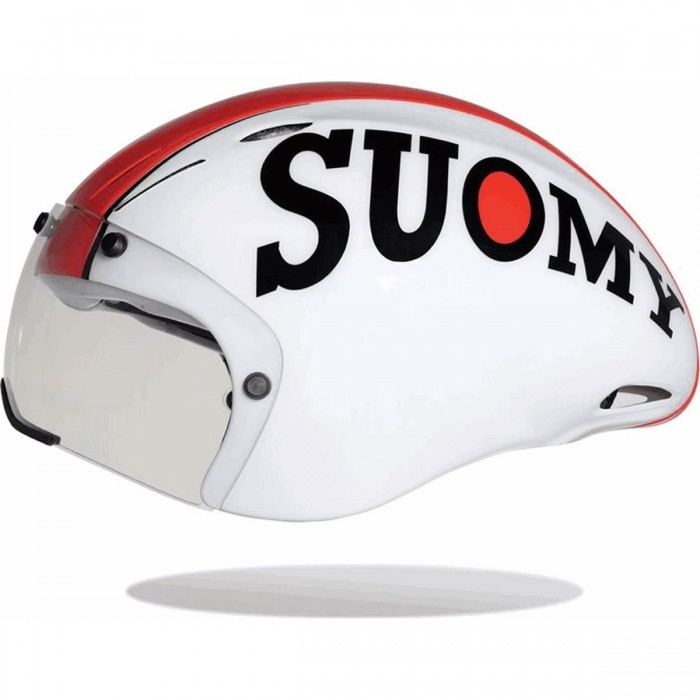 Casco SUOMY GT-RS Crono Blanco/Rojo - Talla Única 54/61cm, Ligero y Seguro - 1