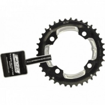 Yamaha MTB Chainring 38T 11V, 104mm BCD, 4 Holes, Black Aluminum - 1