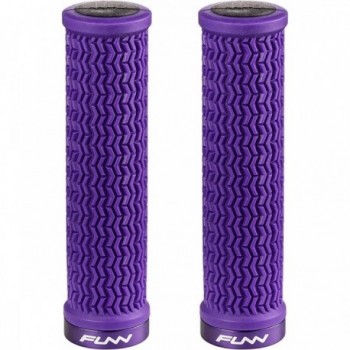 HOLESHOT 31mm Bicycle Grips CNC Aluminum Purple 115g - FUNN - 1