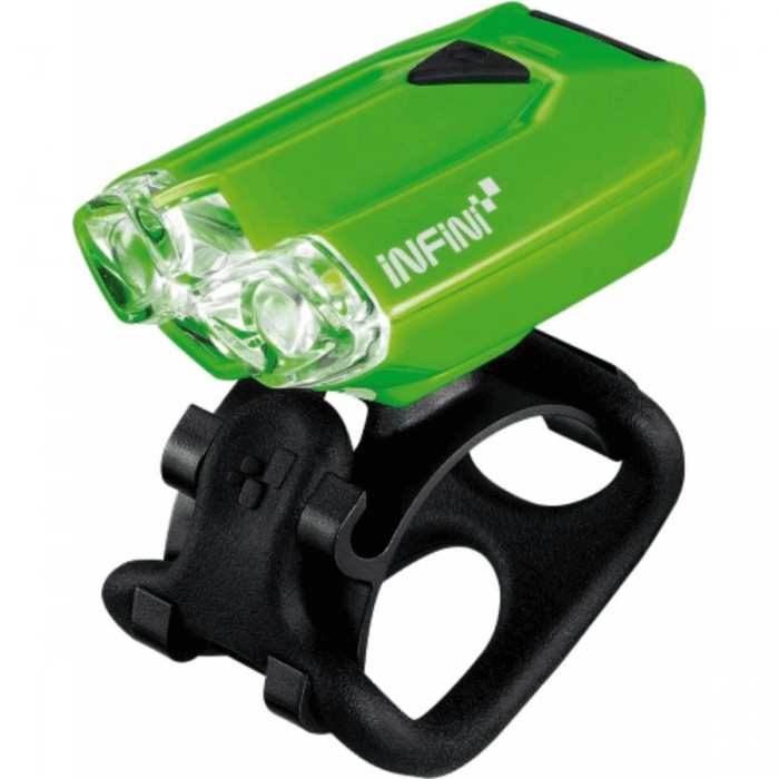 Luce Anteriore Ricaricabile INFINI LAVA 2 LED 80 Lumen USB Verde per Bicicletta - 1 - Luci - 4712123261218