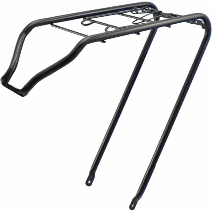 26' Black Steel Rear Rack with Spring Flap for Bicycles - 1