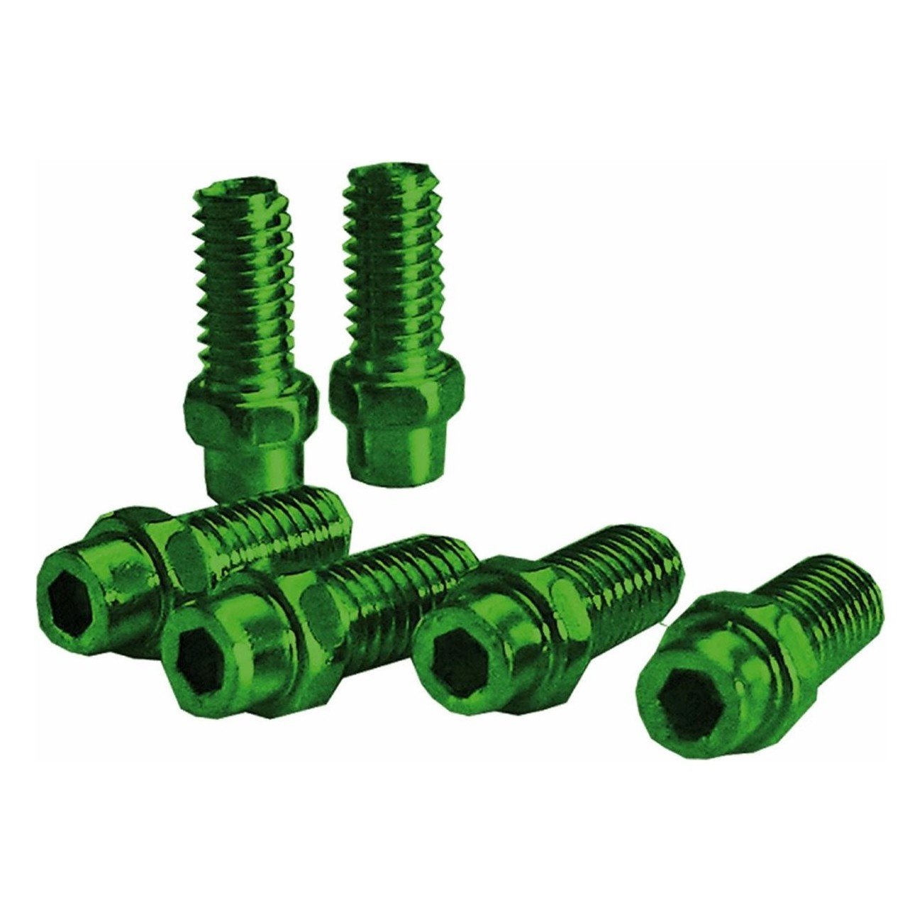 Kit de Pines de Pedal Freerider 8mm en Aluminio Verde - 40 Piezas Exustar - 1