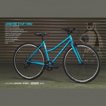 Fairdale Lookfar Step Thru S/M Blue - Versatile and Sturdy Steel Frame Bike - 1