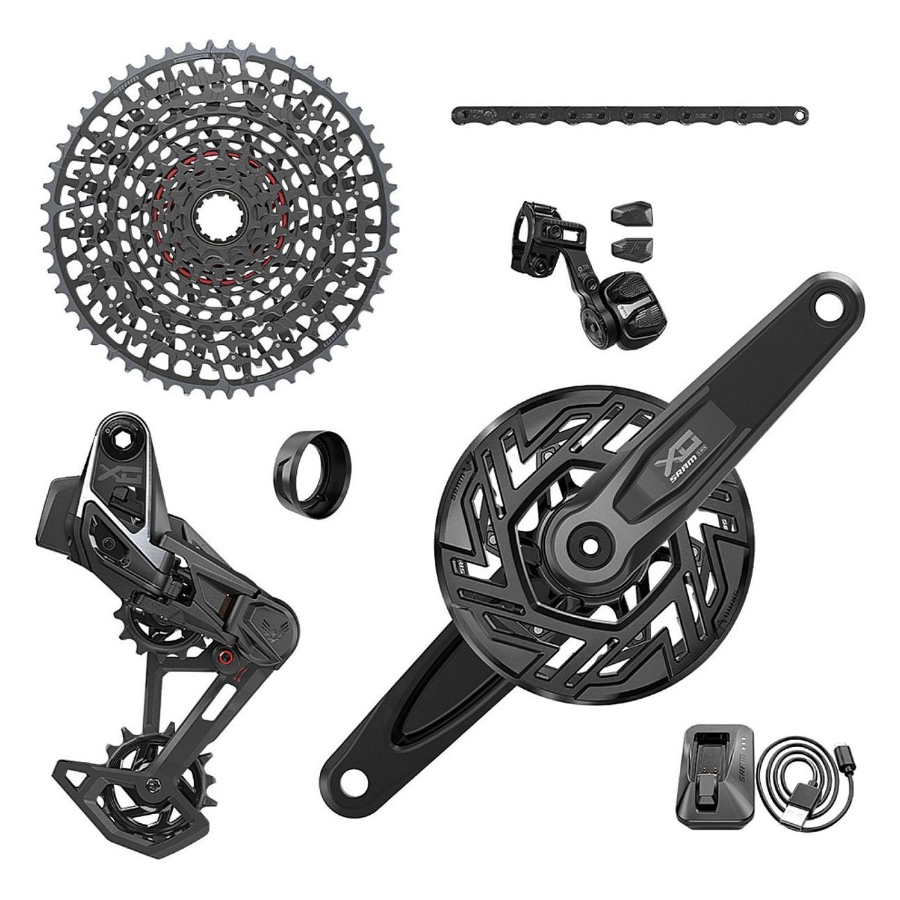 Sram X0 AXS Eagle Transmission Kit for E-MTB without Crankset, 34T, 10-52T - 1