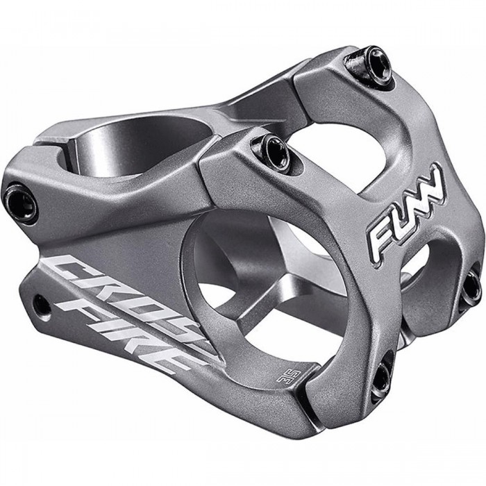 MTB Vorbau FUNN Crossfire 35x35mm aus Aluminium Silber, 0° - 130g - 1