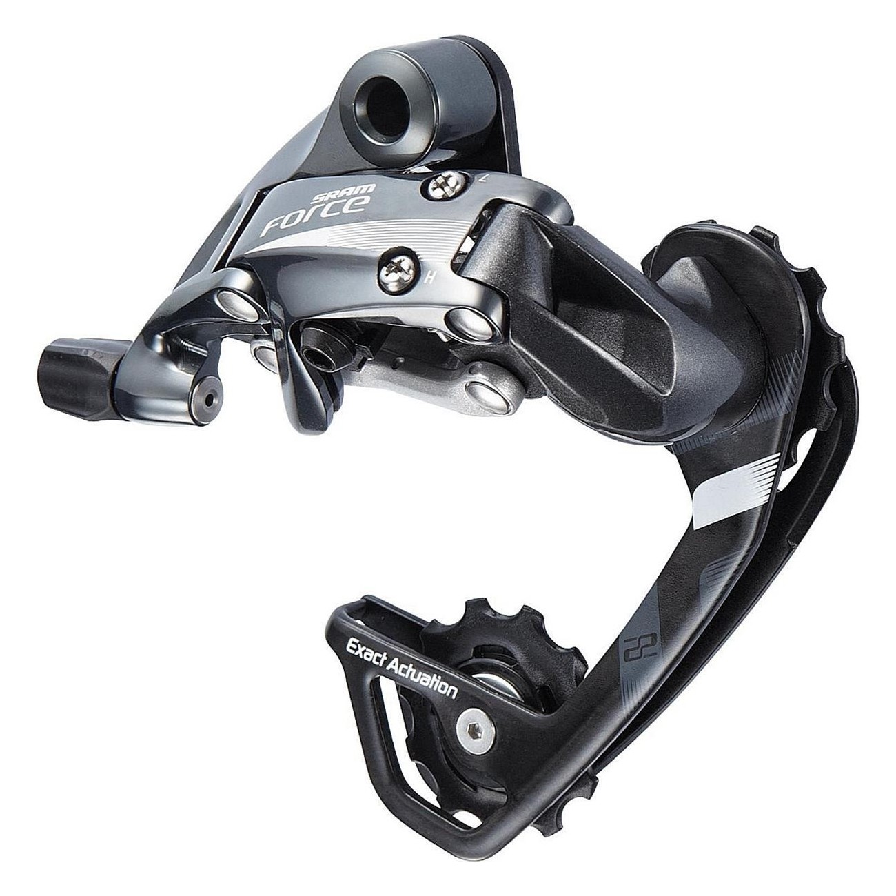 Dérailleur arrière SRAM Force 22 11V, cage moyenne 32T, argent, rapide et silencieux - 1