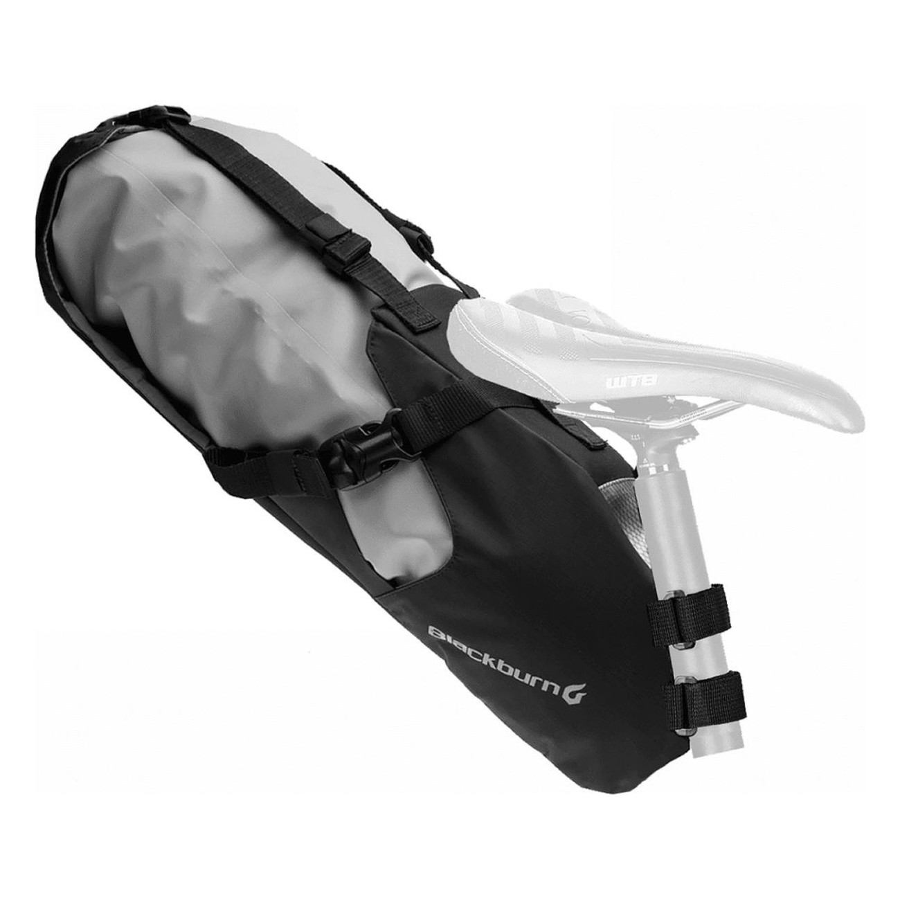 Waterproof Underseat Bag 11L Black, 495g - Extra Large Capacity for Cycling Adventures - 1