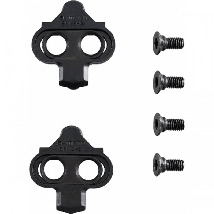 Calas Shimano SPD-SL SM-SH51 para Pedales de Carretera, Oscilación 4°, Negro - 1