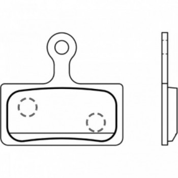 Paar semi-metallische Bremsbeläge kompatibel mit Shimano XT 2012 und mehr - 1