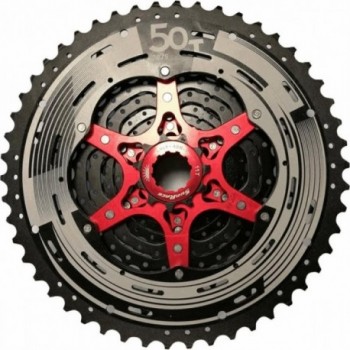 MTB Kassette 12V 11/50 Zähne aus schwarzem Aluminium kompatibel mit Shimano - Sunrace - 1