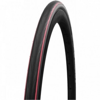 Pneu Pliable Schwalbe Lugano II 700x25 Noir/Rouge pour Course - Qualité Entrée de Gamme - 1