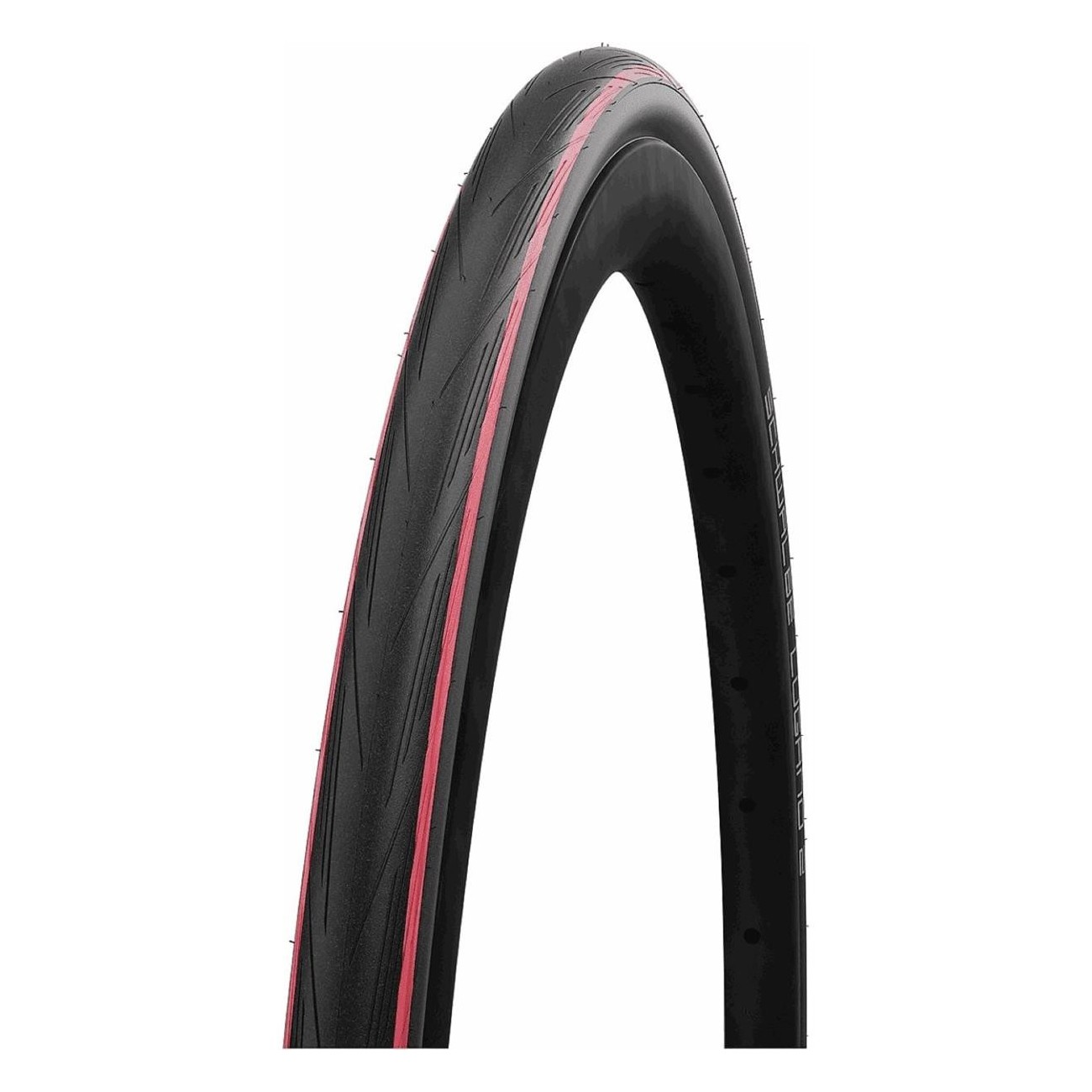 Pneu Pliable Schwalbe Lugano II 700x25 Noir/Rouge pour Course - Qualité Entrée de Gamme - 1