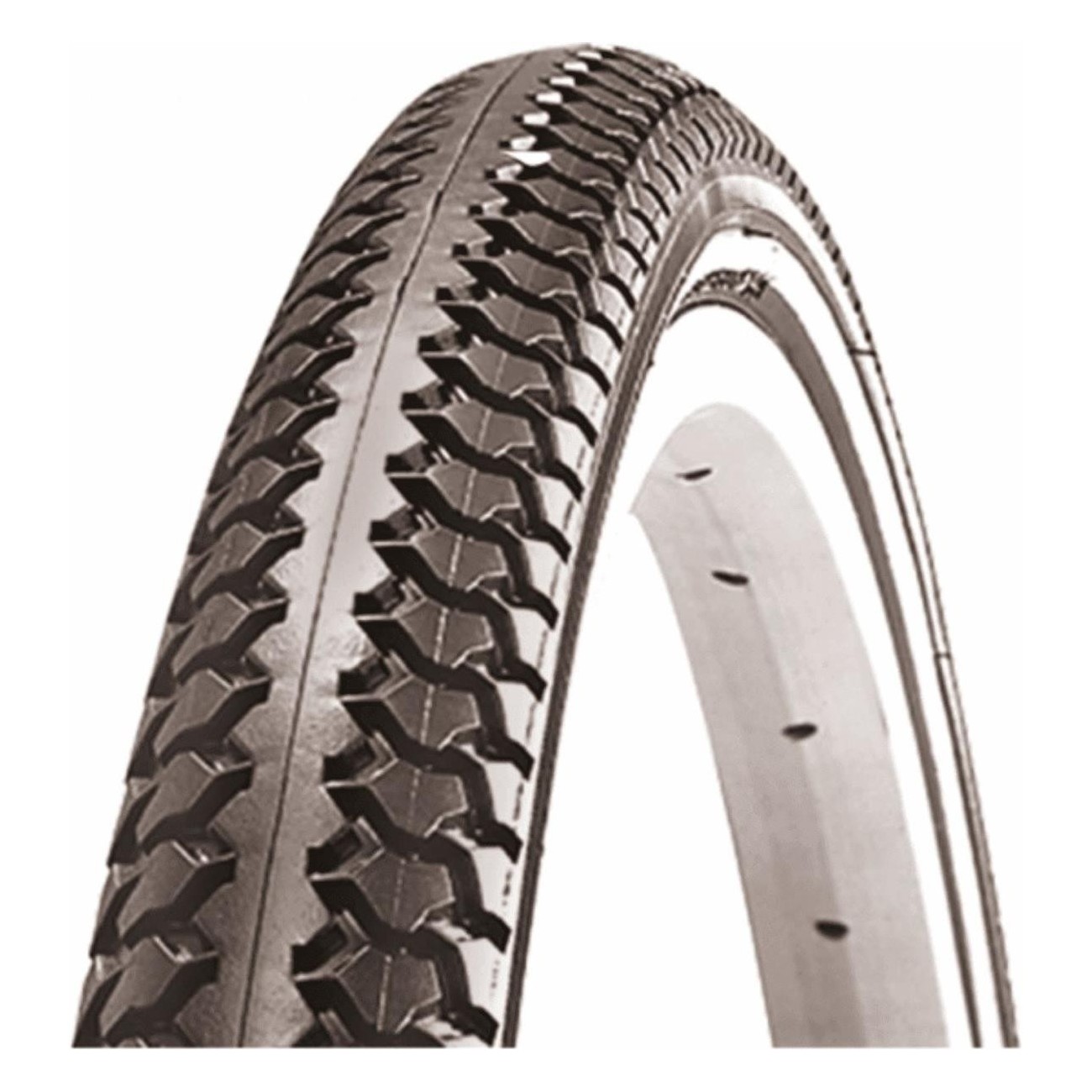 City 700x32 Tire for Urban Bike, Black/Brown, Rigid 22 TPI - 1