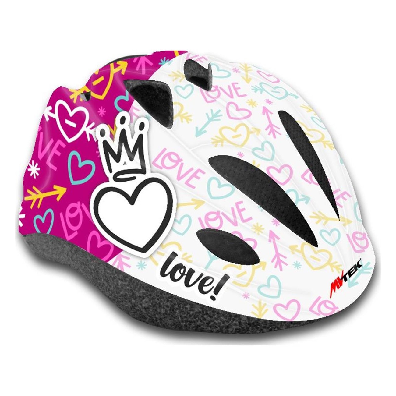 Casco Junior Fucsia MVTEK Talla Única 52/56 cm EN1078 con Ventilación - 1