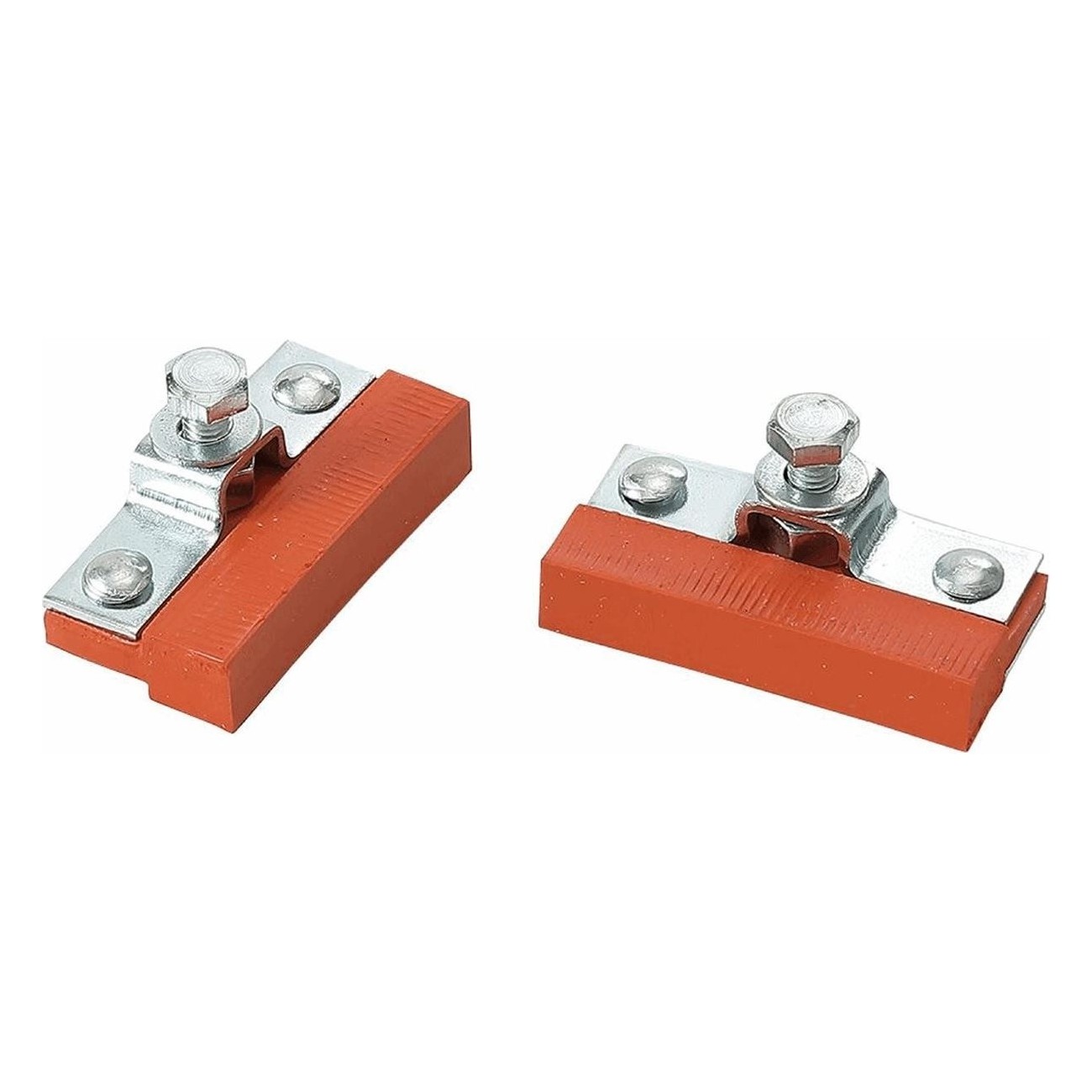 Pattini Freno Ciclo 40mm Rosso a Pistoncino con Dado - 5 Coppie MVTEK - 1 - Pattini - 8005586214515