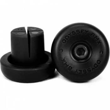 Black Plastic Handlebar Ends - 1 Pair - 1