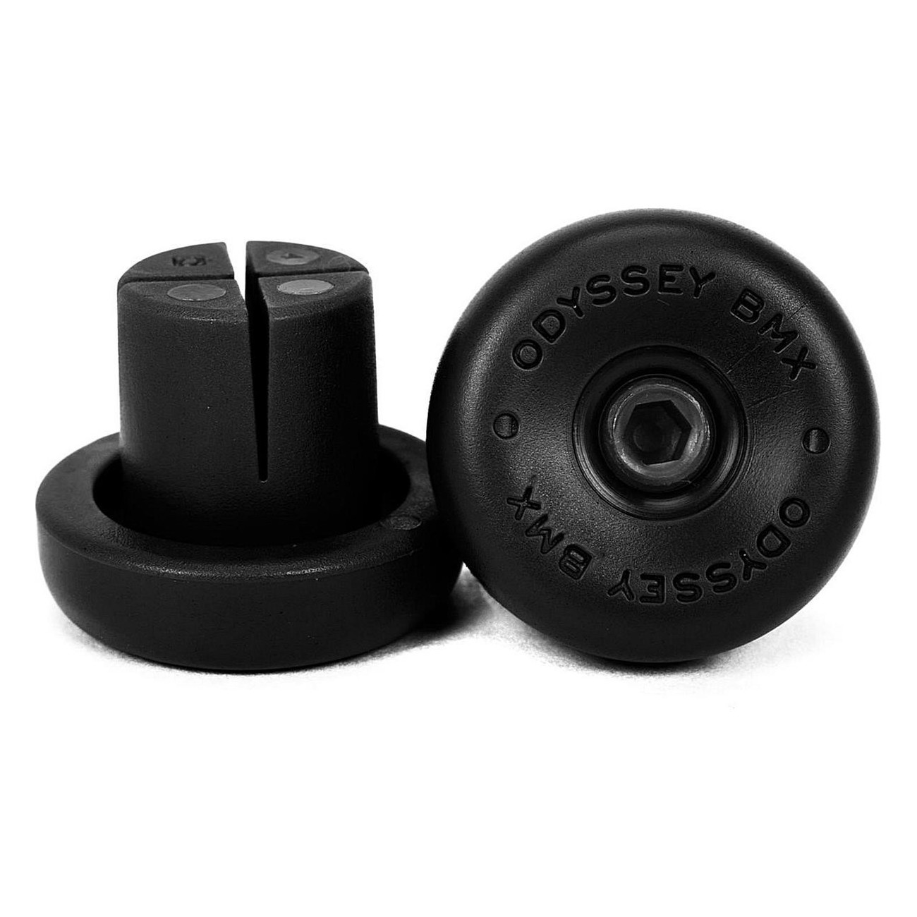 Black Plastic Handlebar Ends - 1 Pair - 1