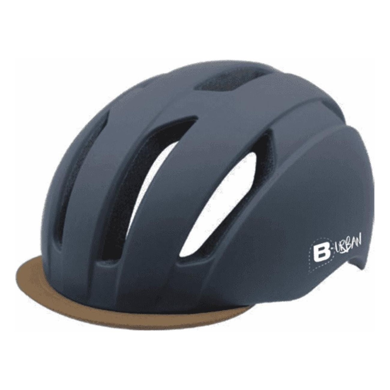 Casco B-Urban City Blu Avio, Taglia L (56/61 cm), Certificato EN1078 per Ciclismo Urbano - 1 - Caschi - 8055320656750