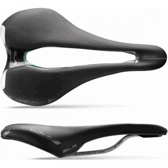 SLR Boost Gravel Black Superflow Saddle 130x248mm, Lightweight & Comfortable - 1