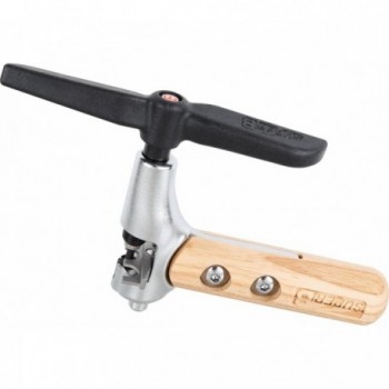 Professional Chain Breaker Woodie 1/12V Silver with Wooden Handle for Bicycles - 1