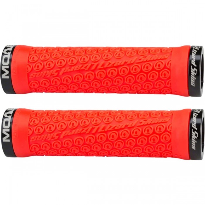 Manopole Lizard Skin in Gomma Rossa 130mm - Presa e Comfort per Bicicletta - 1 - Manopole - 0696260900572