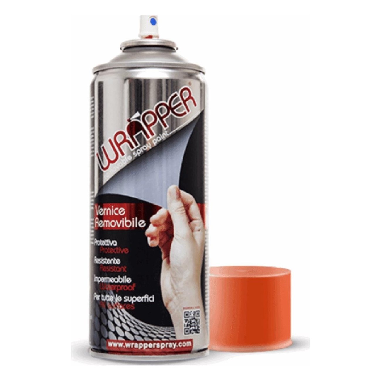 Entfernbare Sprühfarbe Wrapper Orange 400ml - Temporärer Schutz für Metalle, Kunststoffe und andere Materialien - 1