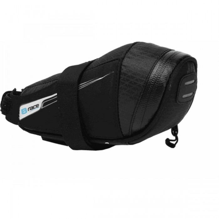 B-Race Road 0.6L Black Nylon Underseat Bag with Light Mount - 1