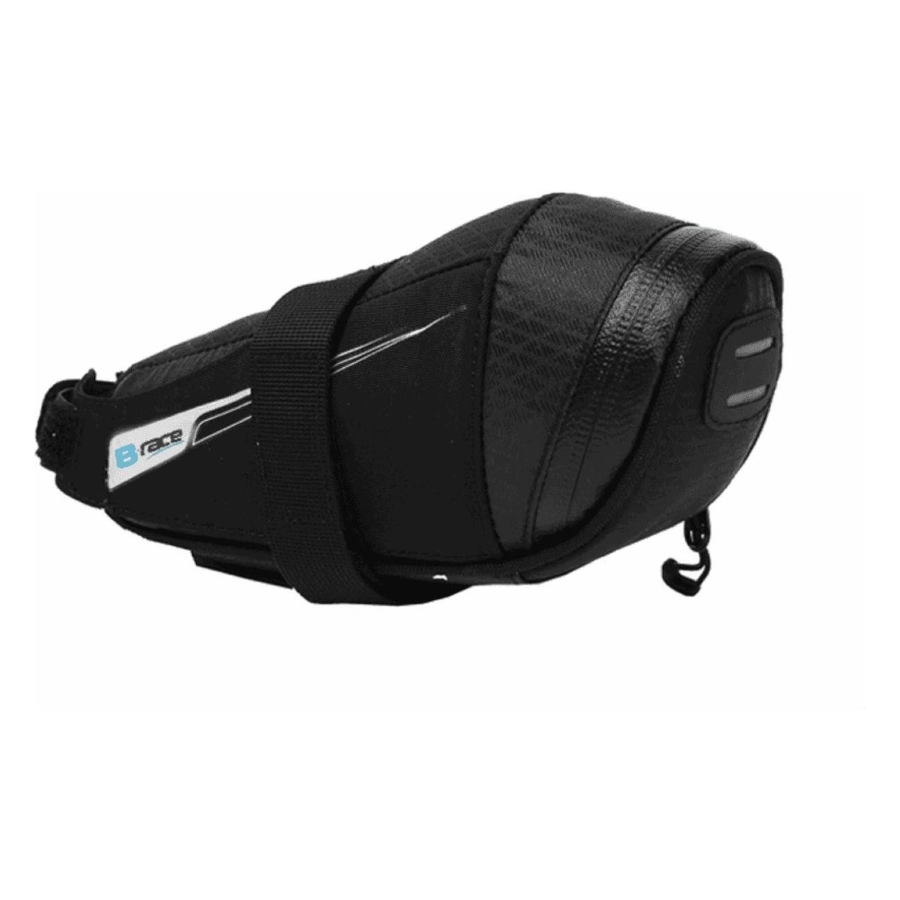 B-Race Road 0.6L Black Nylon Underseat Bag with Light Mount - 1