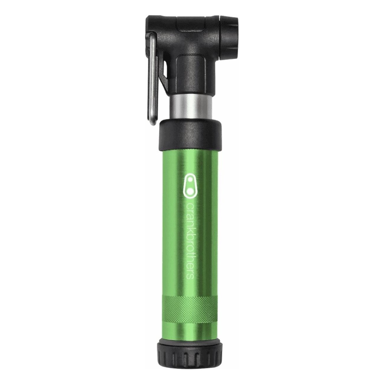 Crankbrothers Gem Mini Pump Green Aluminum - 9 Bar, Fits Presta & Schrader - 1