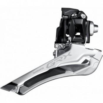 Shimano GRX RX400 2x10/11V Derailleur, Weld-On, Downpull, Black/Silver - 1