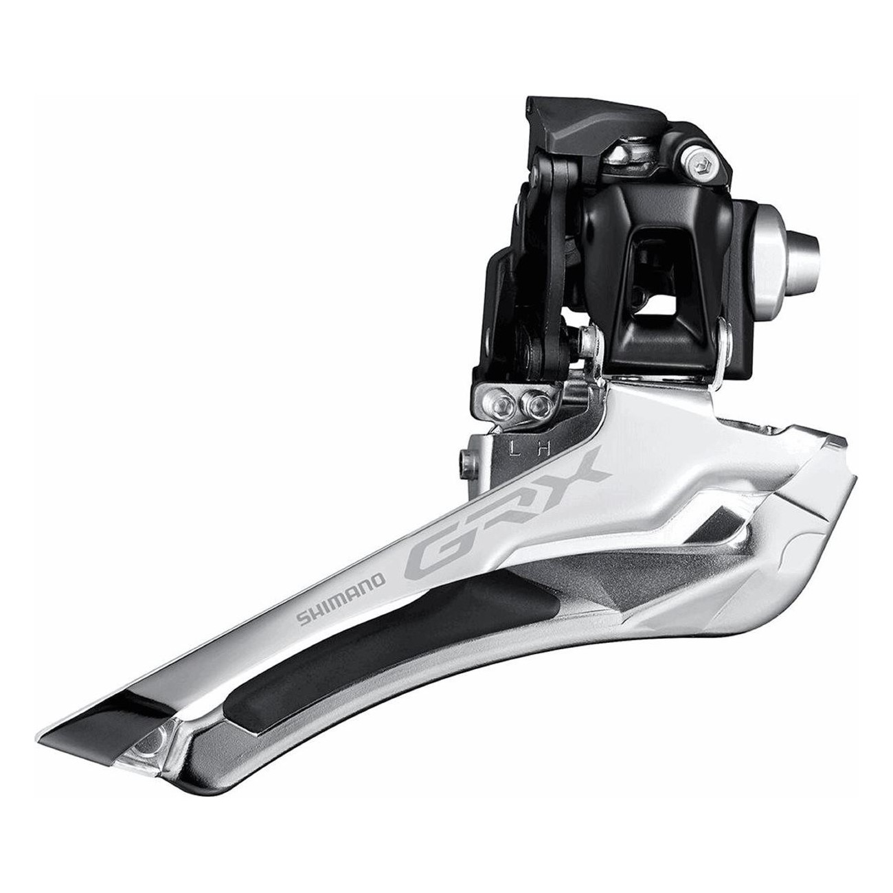 Shimano GRX RX400 2x10/11V Derailleur, Weld-On, Downpull, Black/Silver - 1