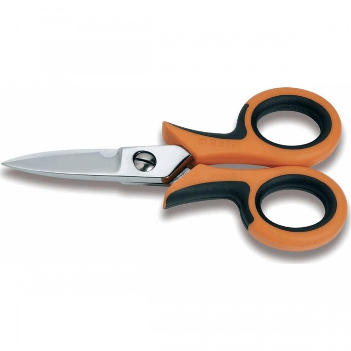 Beta Electrician Scissors with Straight Blades 50mm - Orange/Black - 1