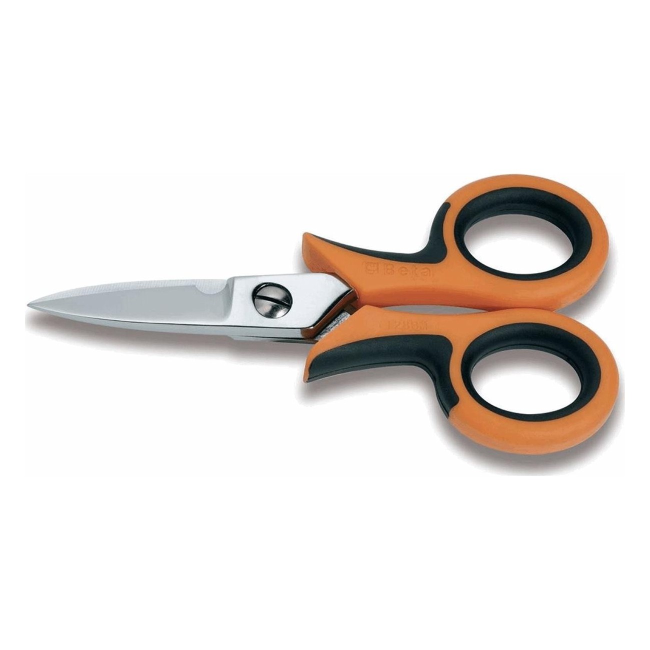 Beta Electrician Scissors with Straight Blades 50mm - Orange/Black - 1